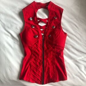 Vintage Lydia Red Tank Top